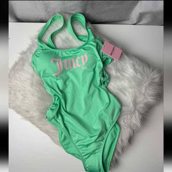 Juicy Couture Other - JUICY COUTURE mint Green Side Bows One Piece Bathing Suit